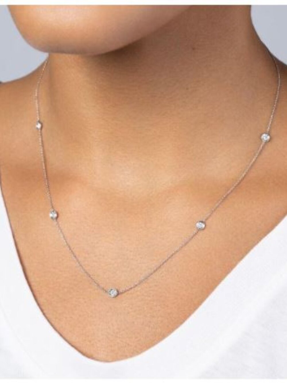 Roberto Coin - Diamonds by the inch 5 station necklace